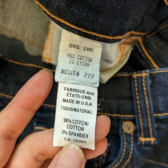 J BRAND Aritzia 805 Straight Leg Jeans Ink Blue Mid Rise Size 26 - Picture 7 of 10